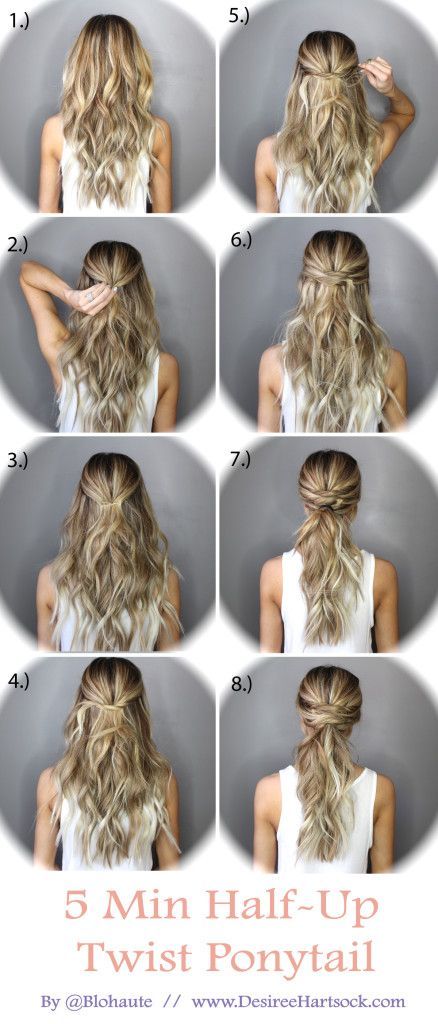 5 Minute Half Up Ponytail Twist Pictures, Photos, and Images for .