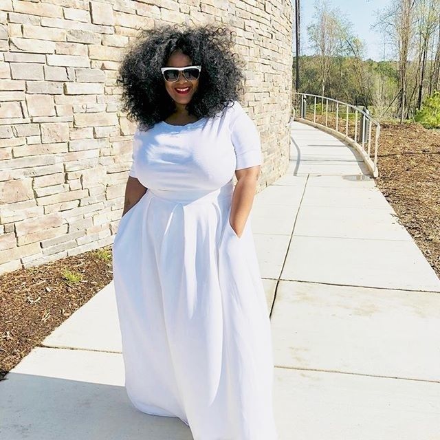 All-White Plus Size Outfits 