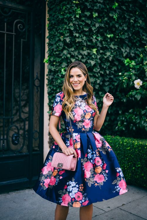 Full Skirt Floral Dress - Julia Berolzheimer | Beautiful dresses .