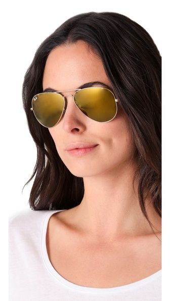 Ray-Ban Mirrored Original Aviator Sunglasses | SHOPBOP .