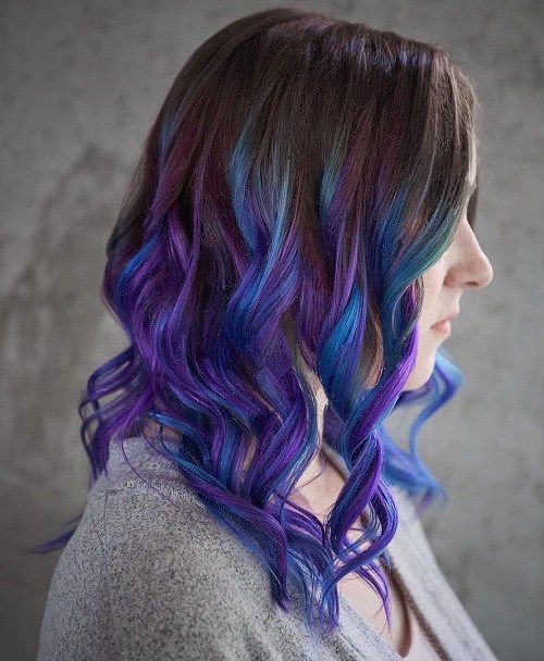 20 Gorgeous Mermaid Hair Ideas from Vibrant to Pastel | Blue ombre .