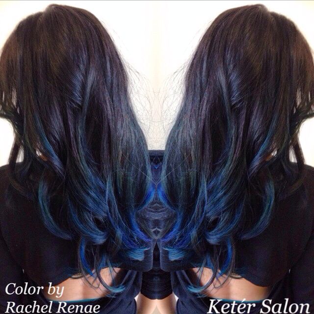 Mermaid blue Balayage! | Hair, Blue brown hair, Hair styl