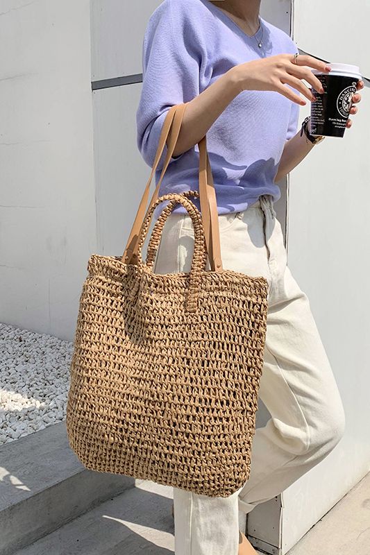 Victorias vogueVictoria's Vogue casual straw women shoulder bags .