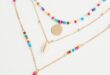 Gold Tone Colorful Bead & Tassel Necklace | Beaded necklace diy .