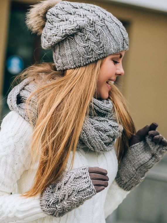 Hat Scarf Gloves Set Hat Scarf Combo Hat Scarf Mittens-hat - Etsy .