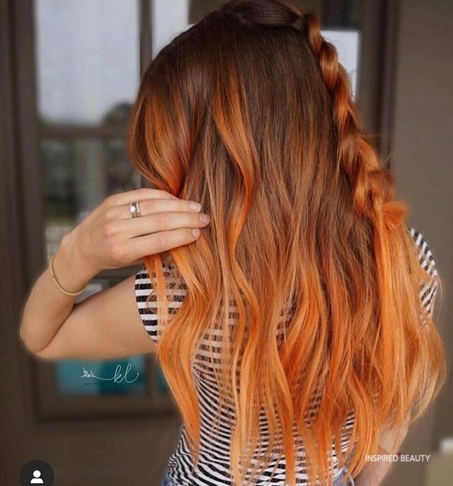 15 Gorgeous Balayage on Black Hair 2023 - Inspired Beauty | Orange .