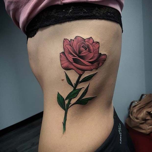 21 Beautiful Rose Tattoo Ideas for Women - StayGlam | Rose tattoos .