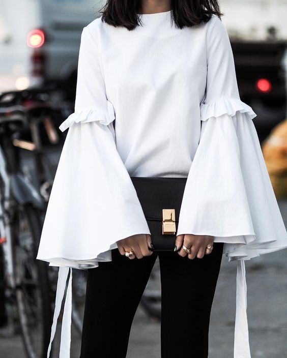 Update your classic black and white look by trying modern bell .