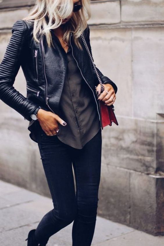 How To Wear Leather Jackets 2019 | Black leather jacket outfit .