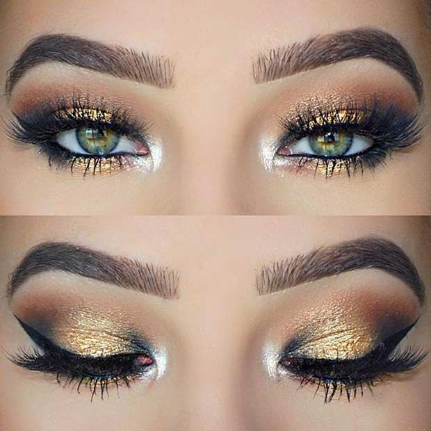 31 Pretty Eye Makeup Looks for Green Eyes - StayGlam | Maquillaje .