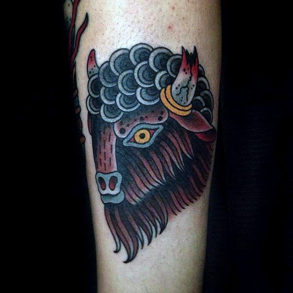 70 Bison Tattoo Designs For Men - Buffalo Ink Ideas | Bison tattoo .