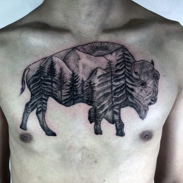 Top 63 Bison Tattoo Ideas [2021 Inspiration Guide] | Bison tattoo .