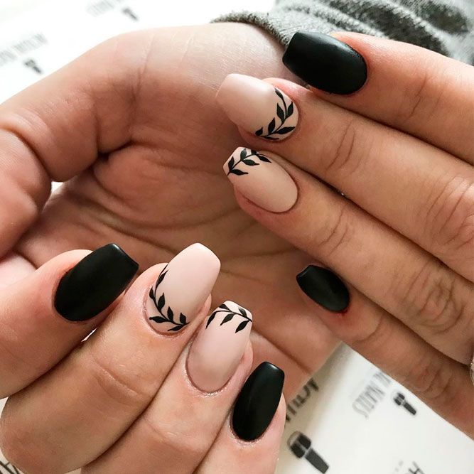 44 Matte Black Nails Designs That Will Make You Thrilled | Short .