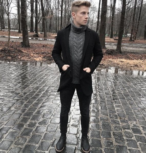 40 All Black Outfits For Men - Bold Fashionable Looks | Winter .