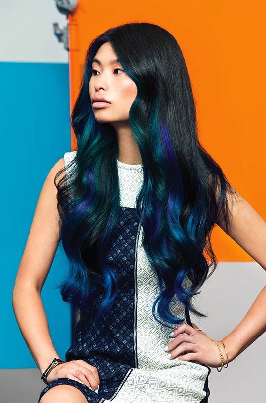happyadorning | Blue hair, Oil slick hair, Hair styl