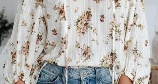 Casual V Neck Floral Shirts & Tops | Fashion, Sleeve blouse .