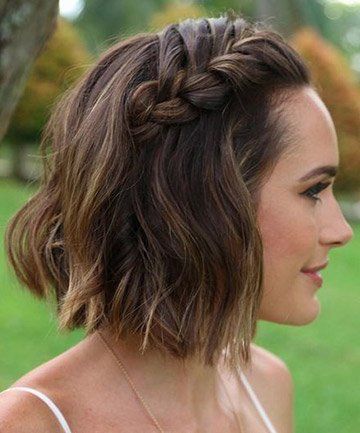 11 Surprisingly Easy Braids for Short Hair | Short hair updo .