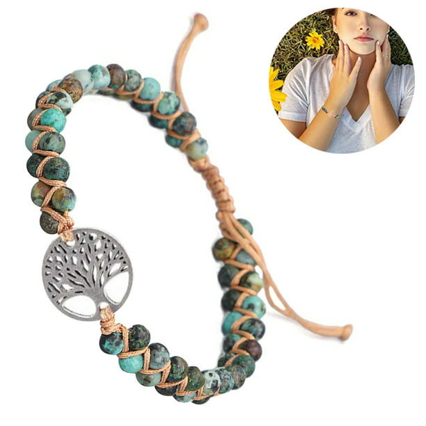 Healing Crystal Bracelets Women Natural Gemstones Yoga Reiki .