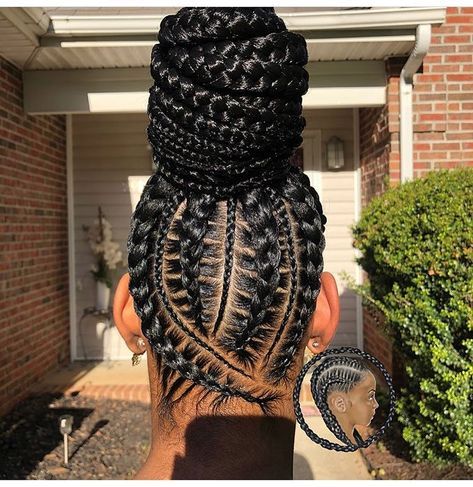 Gorgeous Braided Bun @braidsbychinia | Goddess braids, Box braids .