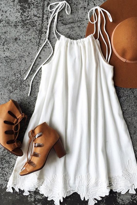 Glamorous Sunrise and Shine Ivory Embroidered Swing Dress | Ropa .