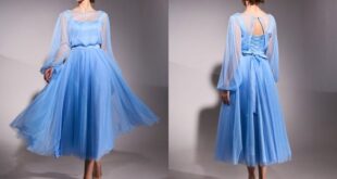 Light Blue Midi Chiffon Corset Summer Party Dress Summer - Et