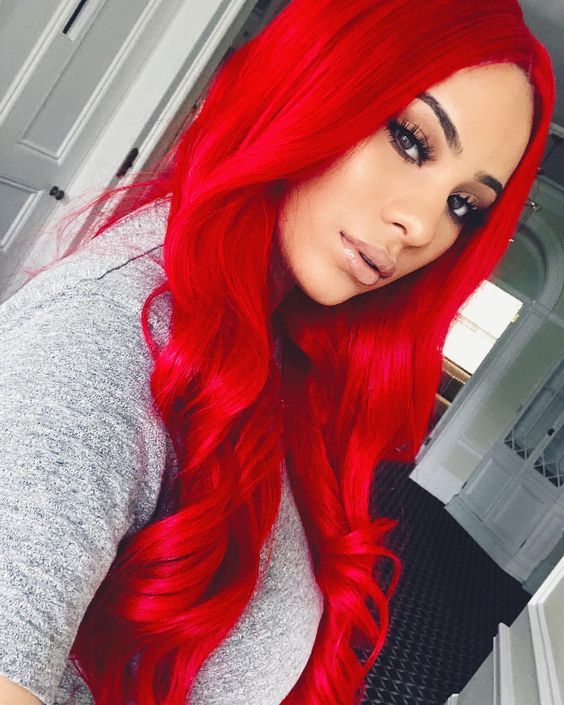 hot Red lace front huamn hair wig | Fire red hair, Bright red hair .