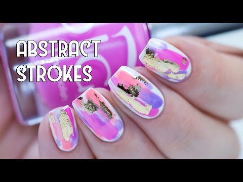 NO TOOL NAIL ART - ABSTRACT STROKES | Indigo Nails - YouTu