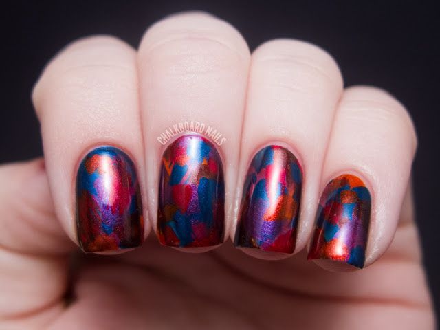 Jewel Tone Abstract Brush Strokes - OPI Germany Nail Art | Nail .