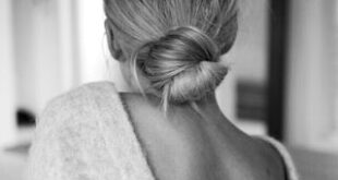 Hair Inspiration: Polished Low Bun And A V-Back Sweater (Le .