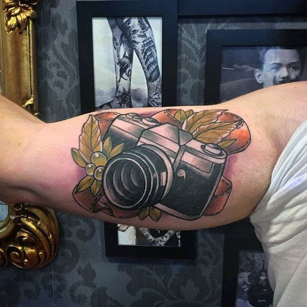 80 Camera Tattoo Designs For Men - Photography Ink Ideas | Camera .