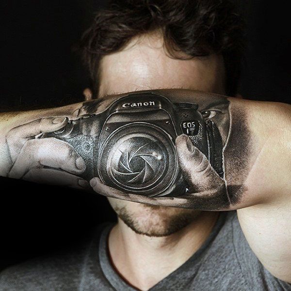 80 Camera Tattoo Designs For Men - Photography Ink Ideas | Camera .