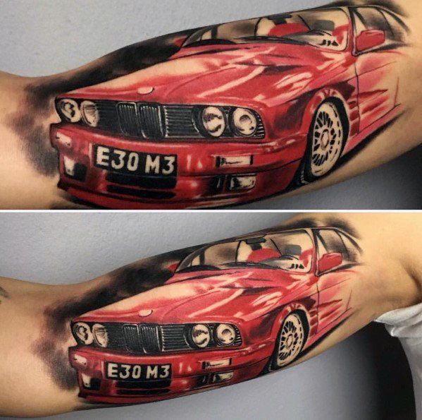 70 BMW Tattoo Ideas For Men - Automotive Designs | Car tattoos .