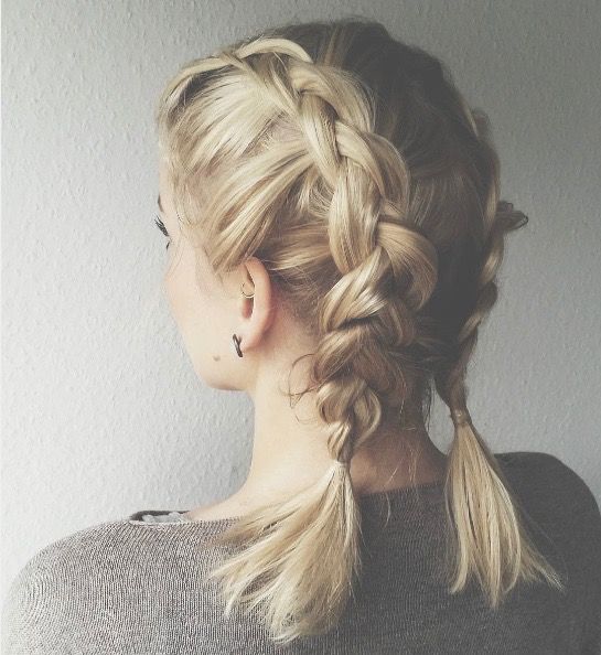 Casual Double Dutch Braid Bun
      Hairstyle