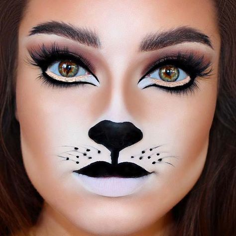 41 Easy Cat Makeup Ideas for Halloween - StayGlam | Cat halloween .