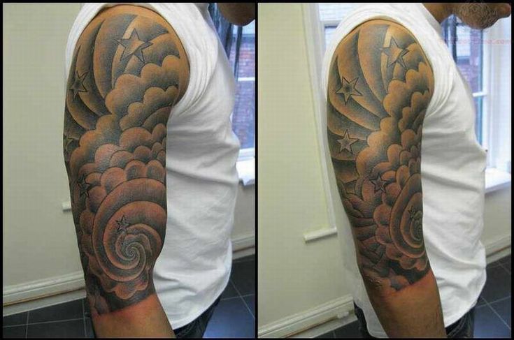 The 85 Best Cloud Tattoos for Men | Improb | Cloud tattoo, Cloud .