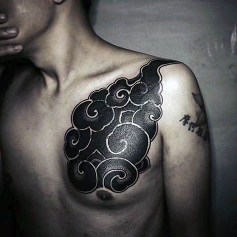 black japanese tattoo clouds - Google Search | Cloud tattoo .