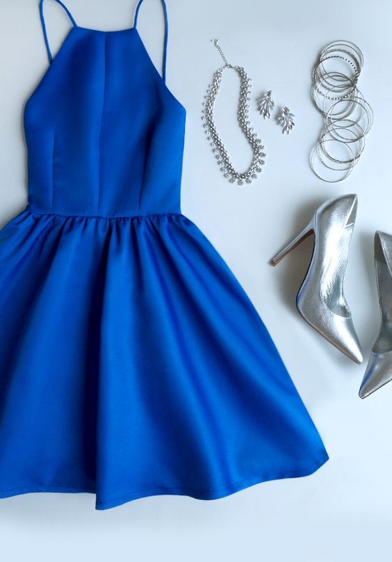 Cobalt Blue Dress Outfits
     