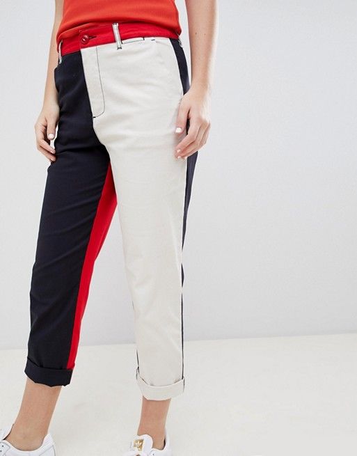 ASOS DESIGN colour block chino pants | ASOS | Chino trousers .