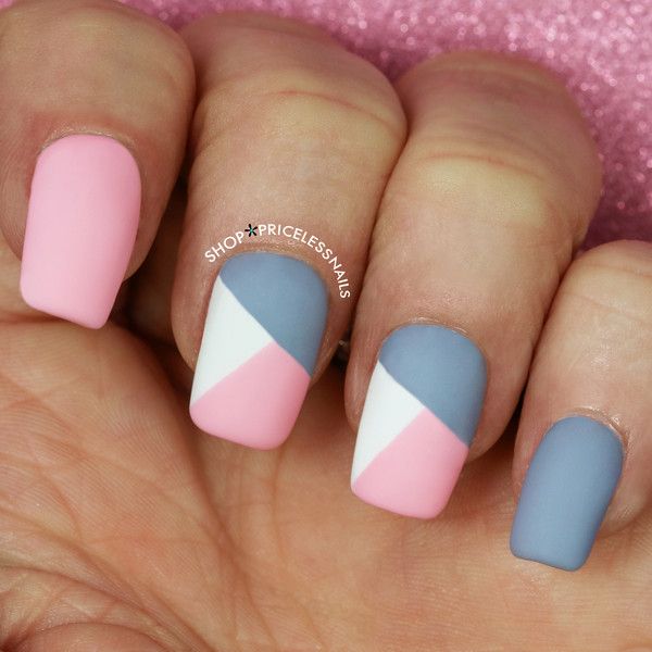 Mani Monday: Mad For Matte | Color block nails, Short acrylic .