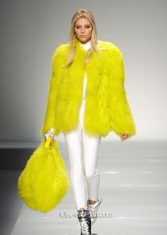 Yellow fur coat. Coat fur 2013 Fall – Winter Fashion Trends | Fur .