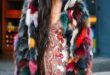 Image detail for -THE STREET MUSE COLORFUL BRIGHT FUR COAT .