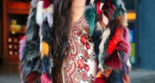 Image detail for -THE STREET MUSE COLORFUL BRIGHT FUR COAT .