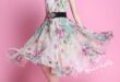 90 Colors Chiffon Green Pink Flower Knee Party Evening Wedding .