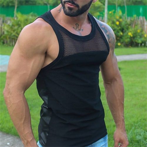 Homme Débardeur Top Maillot de Corps T-shirt sans manches Couleur .