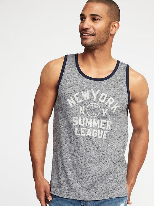 Old Navy Men's Soft-Washed Graphic Tank Ny Summer League Regular .