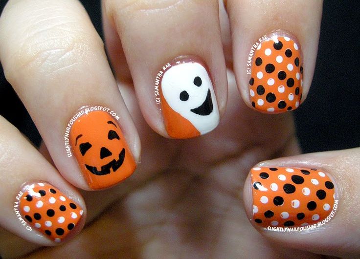 40 Best Halloween Nail Art Inspirations for 2017 | Pumpkin nail .