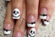 60 Examples of Black and White Nail Art | Art and Design | Skull .