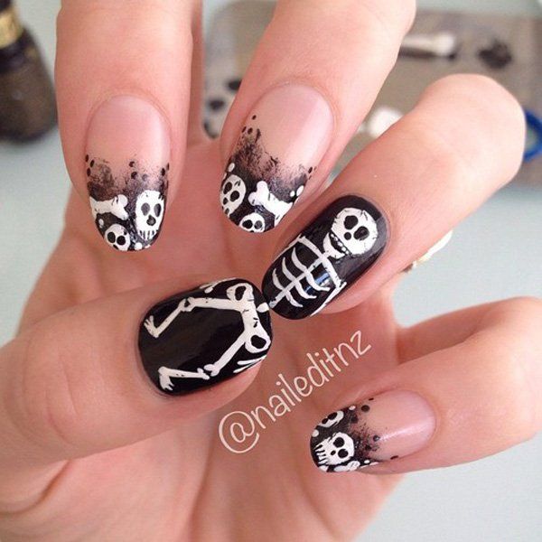 50 Cool Halloween Nail Art Ideas | Art and Design | Manicure nail .