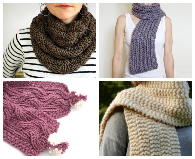 11 Chunky Knit Scarf Patterns to Knit This Weekend | Craft
