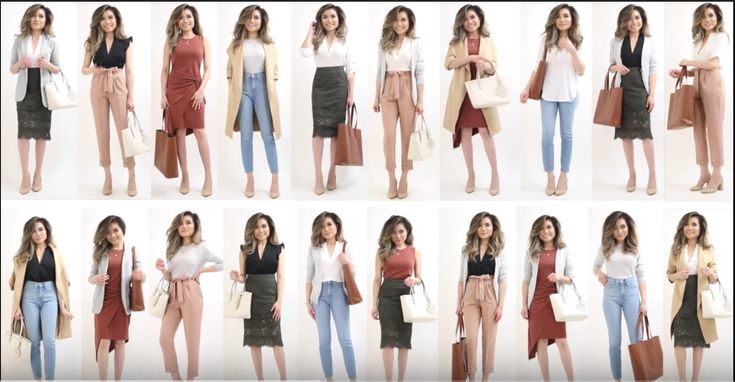 10 Pieces = 30 Looks Business Casual Work Capsule Wardrobe Summer .